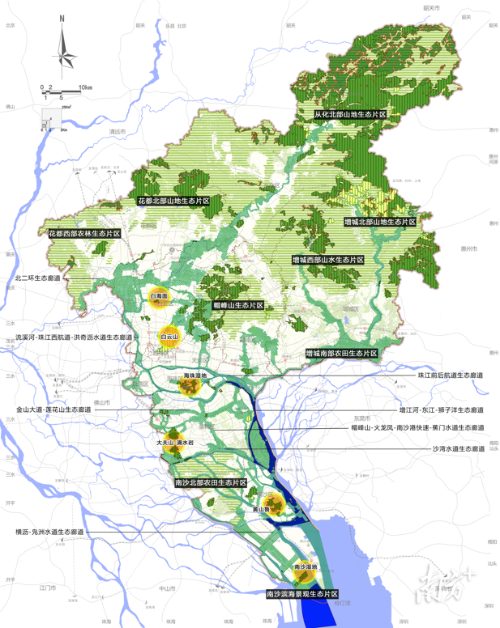 广州生态空间网络规划图